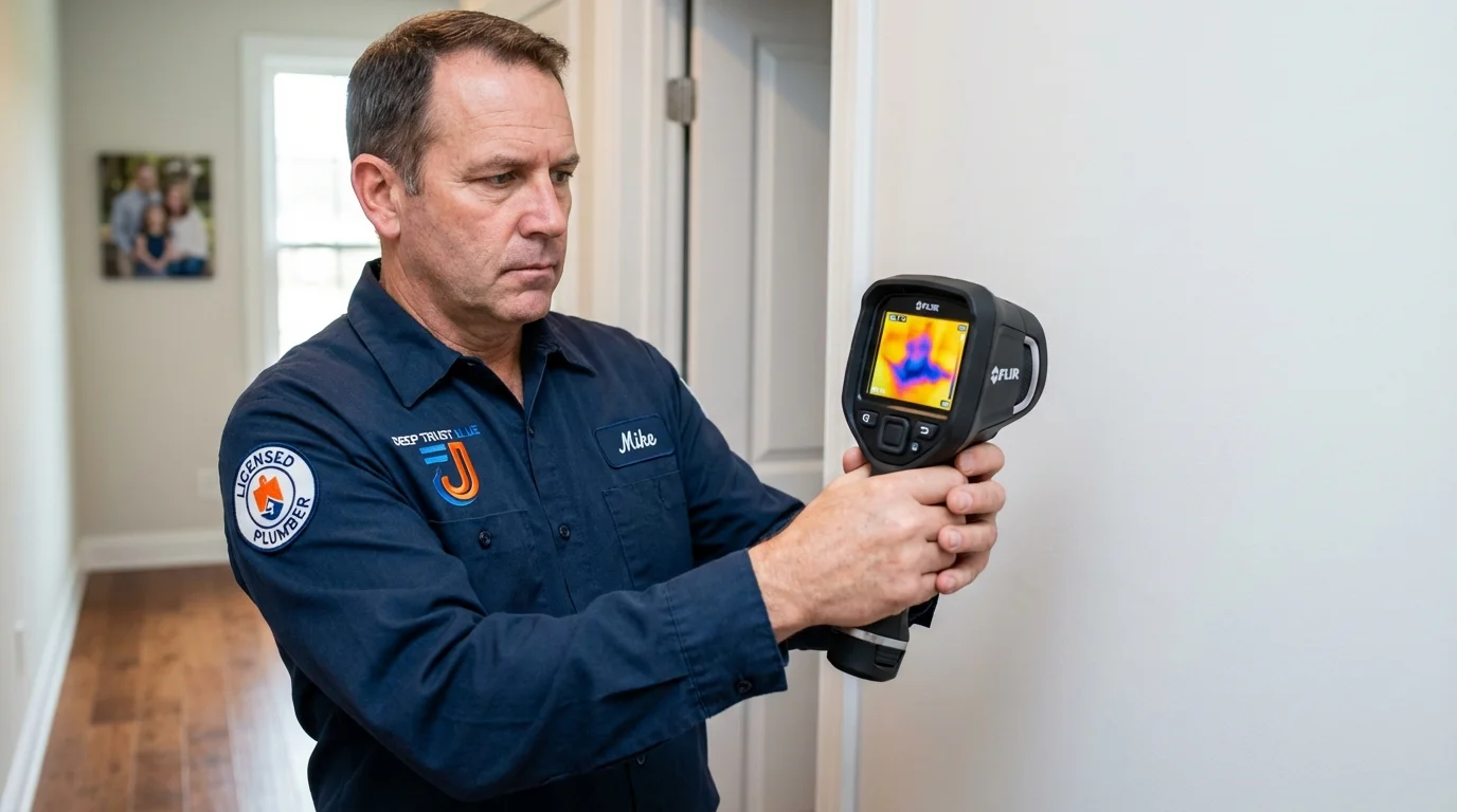 Thermal imaging leak detection by Johns Plumbing LLC in Boyceville